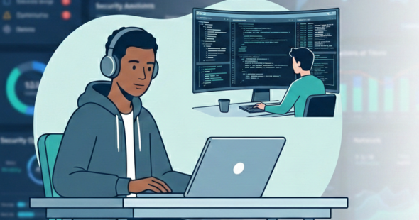 Cyber security intern gaining real-world experience during an internship