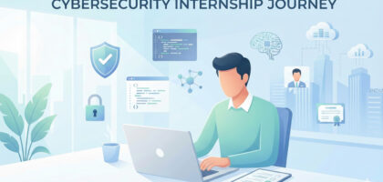 Cyber security intern gaining real-world experience during a summer internship