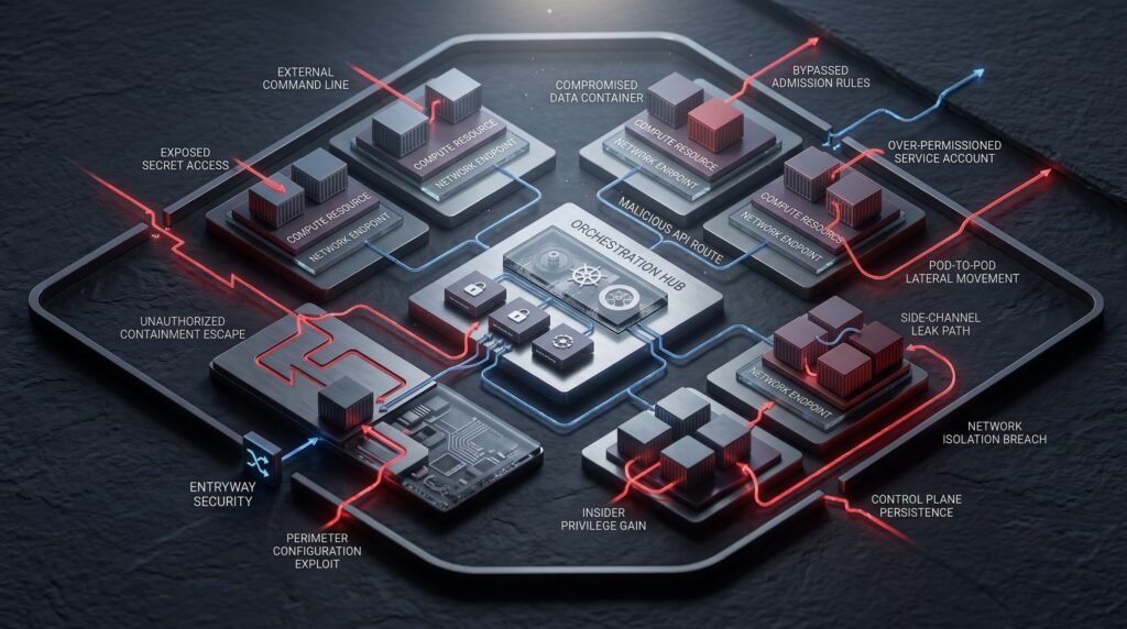 Kubernetes cluster security showing hidden vulnerabilities and attack paths